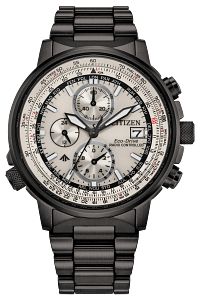 Citizen Promaster Navihawk A-T AT8304-57A Eco-Drive Atomic Timekeeping Silver Dial Pilot Chronograph Men's Watch