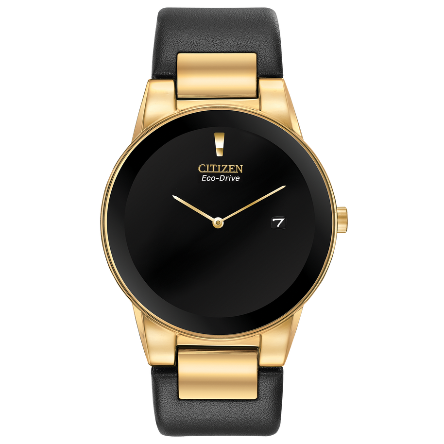 AU1062-05E Citizen Eco-Drive Axiom Gold-Tone Black Men's Watch