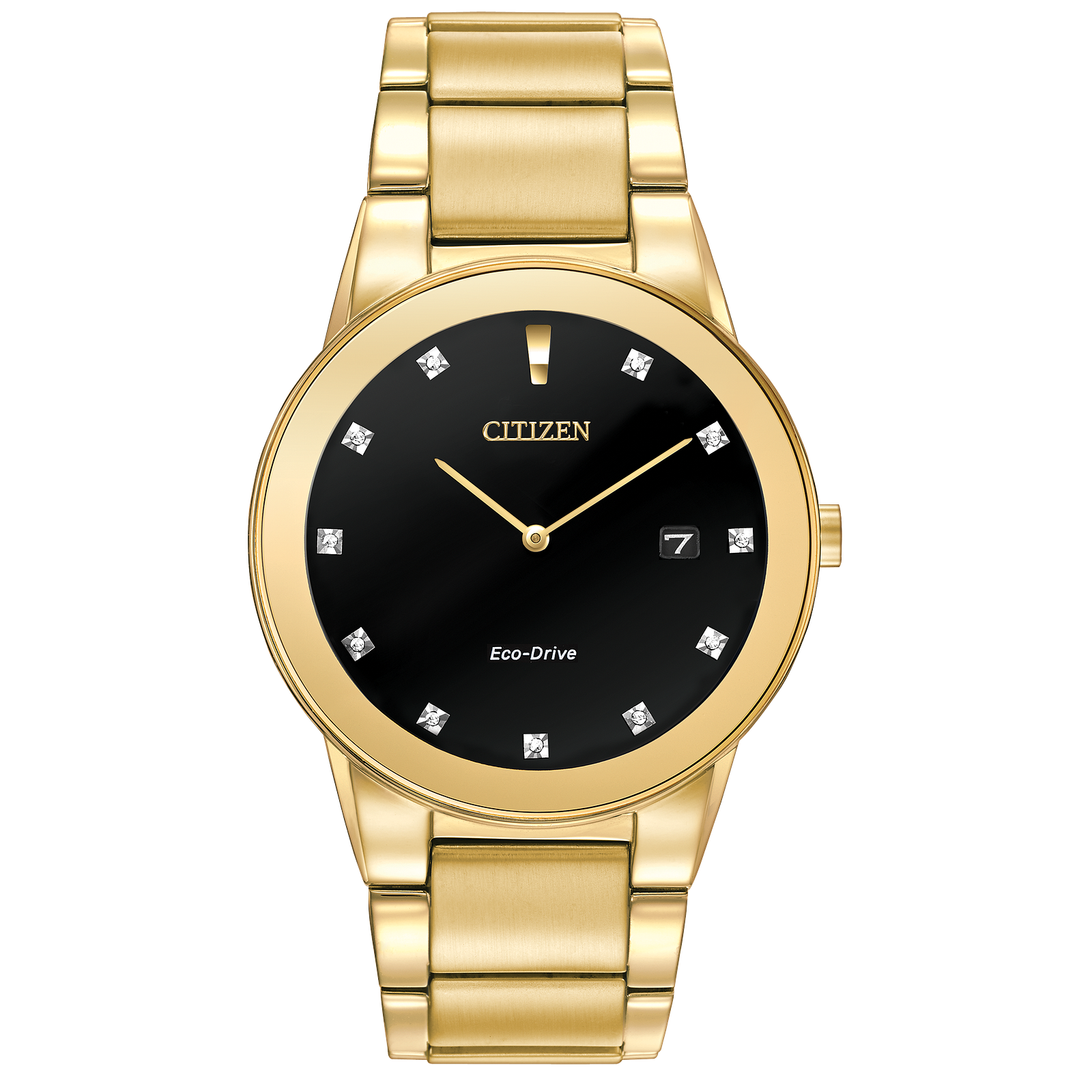 AU1062-56G Citizen Eco-Drive Axiom Diamond Accents Gold-Tone Men's Watch
