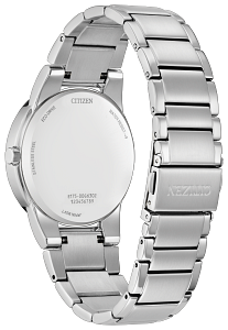 AU2000-58G Citizen Eco-Drive Quartz Dress Watch Grey Dial Stainless Steel Men's Watch