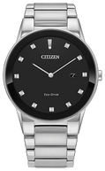 AU2000-58G Citizen Eco-Drive Quartz Dress Watch Grey Dial Stainless Steel Men's Watch