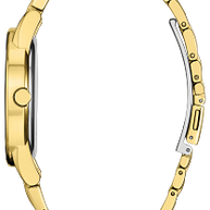 AU2002-52E Citizen Eco-Drive Quartz Gold-Tone Watch Black Dial Gold-Tone Stainless Steel Men's Watch