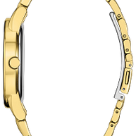 AU2002-52G Citizen Eco-Drive Quartz Gold-Tone Watch Gold / Grey Dial Gold-Tone Stainless Steel Men's Watch