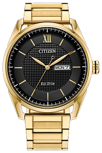 Citizen Dress Classic AW0089-52E Black Dial Gold-Tone Eco-Drive Men's Watch