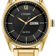 Citizen Dress Classic AW0089-52E Black Dial Gold-Tone Eco-Drive Men's Watch