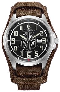 Citizen AW1411-05W Star Wars The Mandalorian Eco-Drive Black Dial Men's Watch