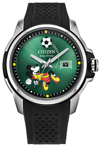 AW1656-08W Citizen Disney Eco-Drive Green Dial Stainless Steel Men's Watch
