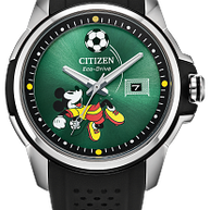 AW1656-08W Citizen Disney Eco-Drive Green Dial Stainless Steel Men's Watch