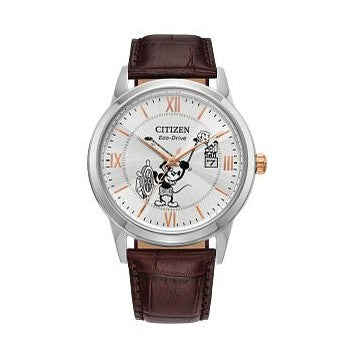 Citizen Disney Steamboat Willie AW1788-07W Silver Dial Stainless Steel Unisex Watch