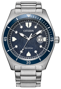 AW1886-59L Citizen Eco-Drive Quartz Blue Dial Watch Blue Dial Stainless Steel Men's Watch