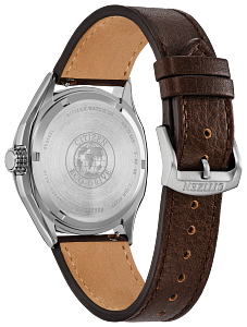 AW1890-19B Citizen Eco-Drive Quartz Beige Dial Leather Watch Beige Dial Stainless Steel Men's Watch