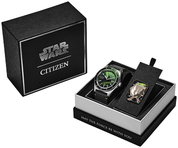 AW1910-48W Citizen Eco-Drive  Star Wars Luke Skywalker Black Dial Stainless Steel Men's Watch