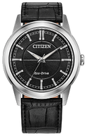AW2110-06E Citizen Eco-Drive Quartz Watch Silver / Black Dial Stainless Steel Men's Watch