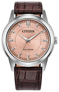AW2110-14Z Citizen Eco-Drive Quartz Watch Silver / Black Dial Stainless Steel Men's Watch