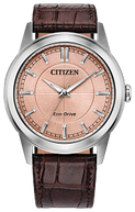 AW2110-14Z Citizen Eco-Drive Quartz Watch Silver / Black Dial Stainless Steel Men's Watch