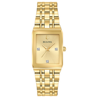97P140 Bulova Quadra Yellow Gold-Tone Women's Watch