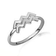 .925 Sterling Silver Personalized Zodiac Sign Band Ring