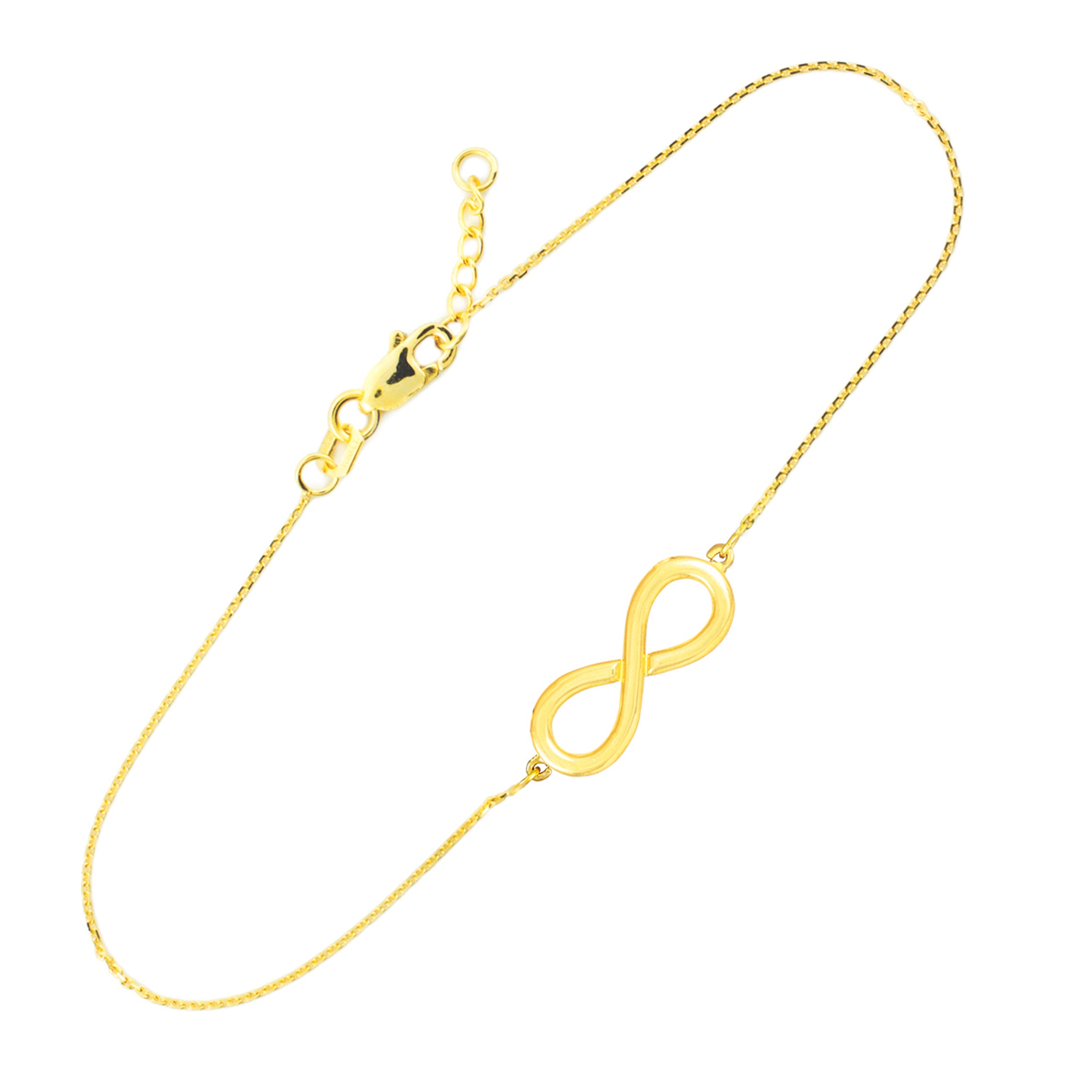 14K Gold Infinity Bracelet (Available in Yellow/Rose/White Gold)