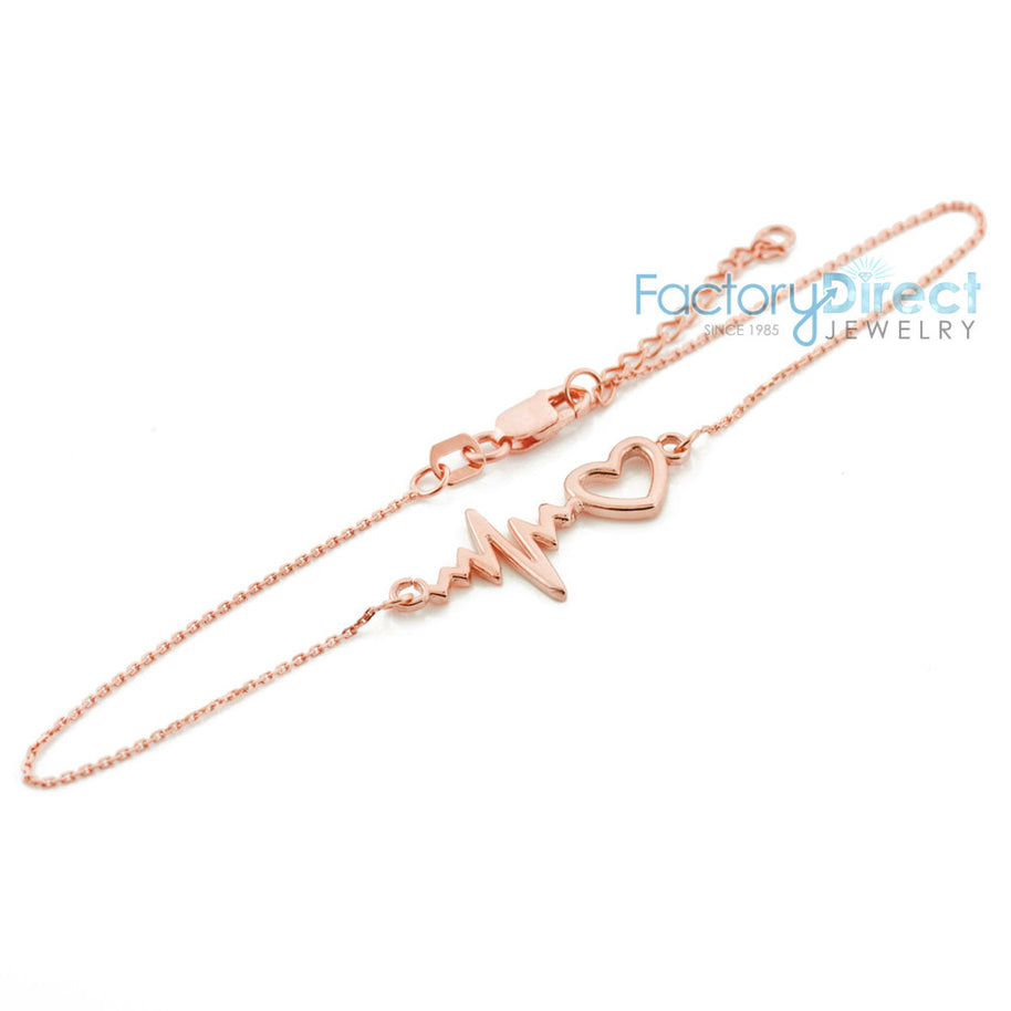 14k Gold Heartbeat Bracelet (Available in Yellow/Rose/White Gold)