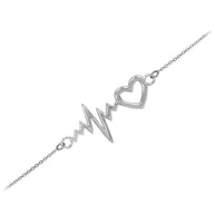 14k Gold Heartbeat Bracelet (Available in Yellow/Rose/White Gold)