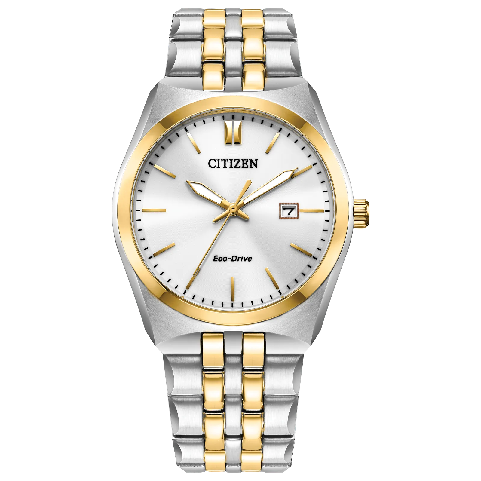 BM7334-58B Citizen Eco-Drive Silver Dial Two-Tone Stainless Steel Men Watch