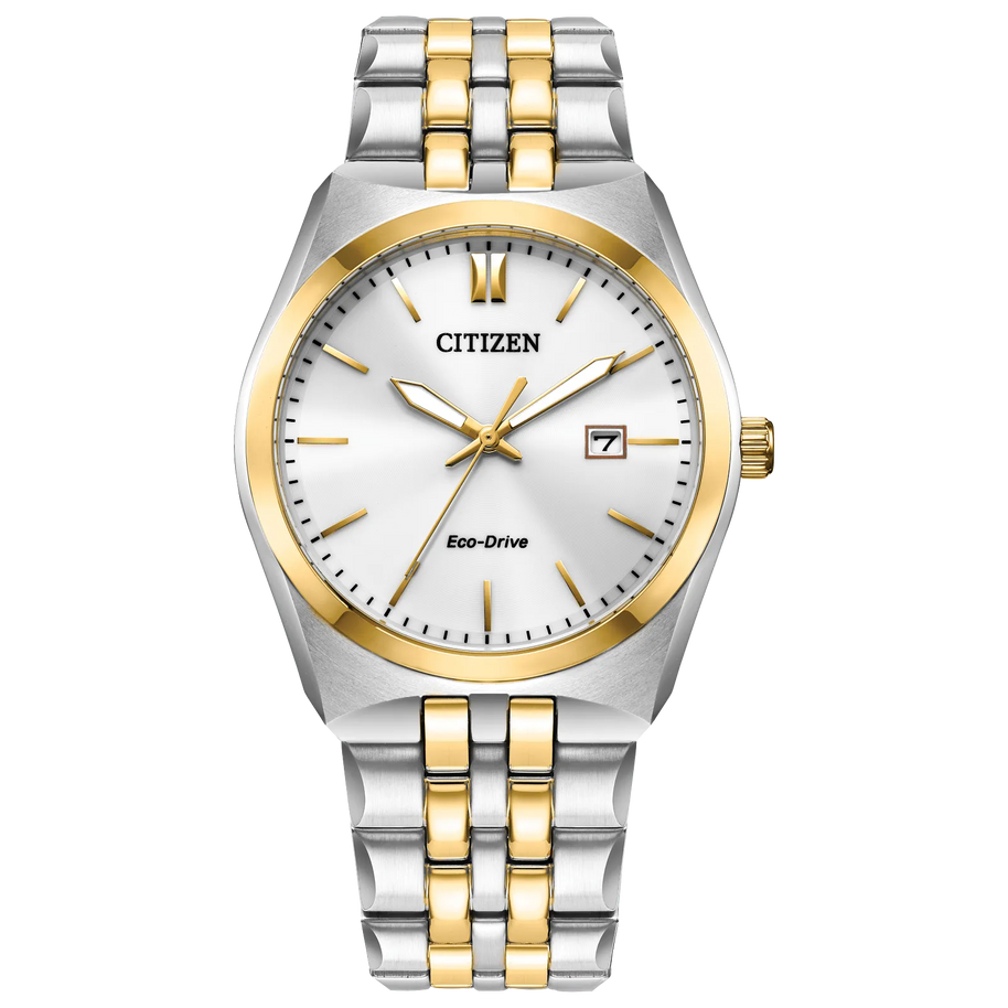 BM7334-58B Citizen Eco-Drive Silver Dial Two-Tone Stainless Steel Men Watch
