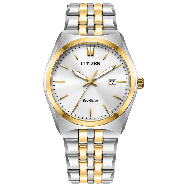 BM7334-58B Citizen Eco-Drive Silver Dial Two-Tone Stainless Steel Men Watch