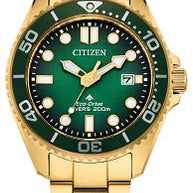 Citizen Promaster Dive BN0262-59W Eco-Drive Green Dial Gold-Tone Men's Dive Watch