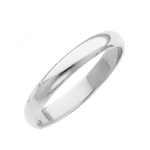 White Gold Classic Wedding Band - 2MM