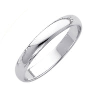 White Gold 4mm Polished Wedding Band Ring