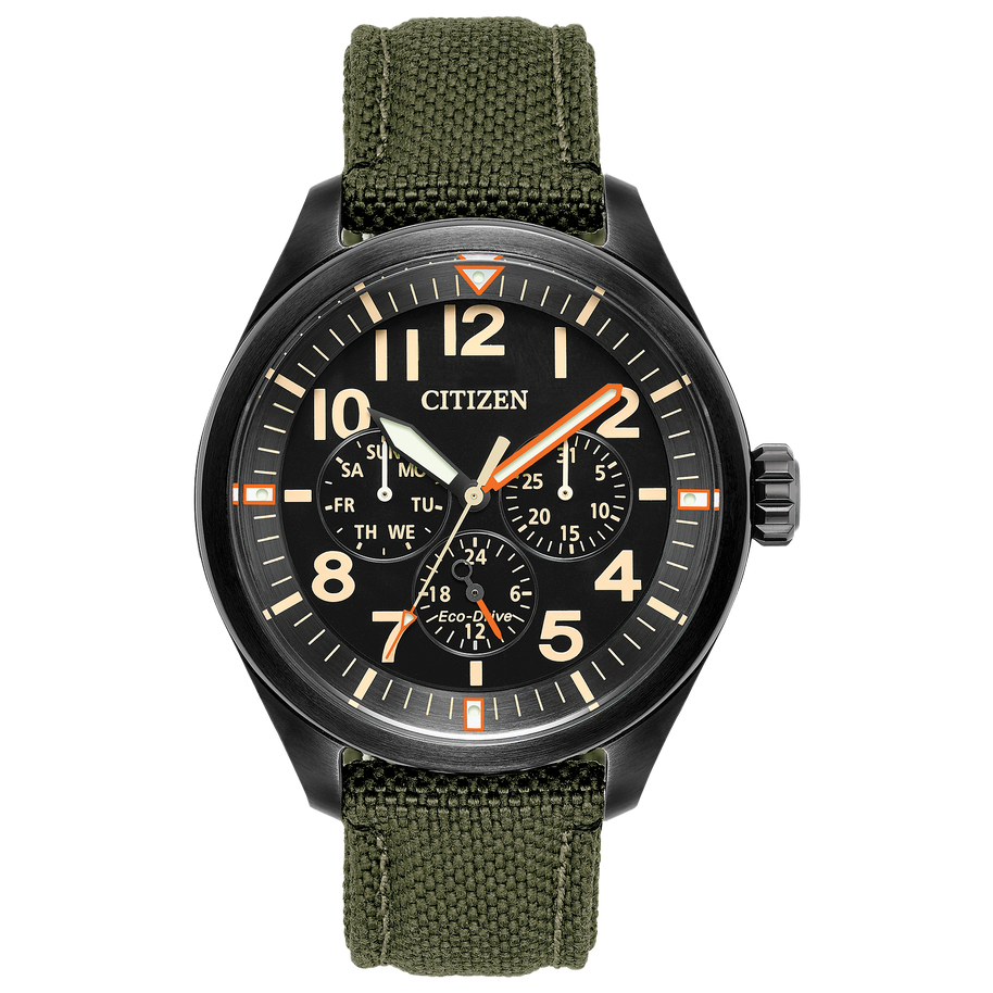 BU2055-16E Citizen Eco-Drive men's watch-Chandler Arabic number Dark Green strap