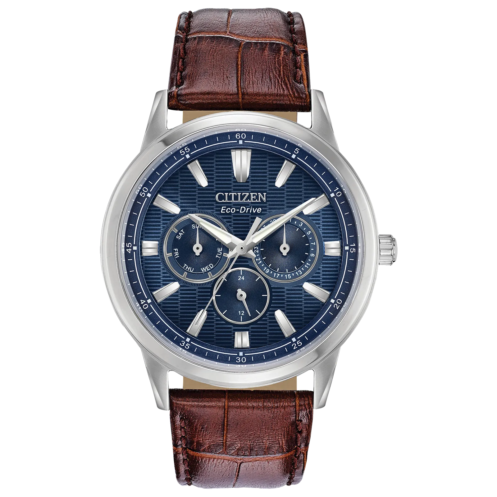 BU2070-12L Citizen Corso Blue Dial Brown Leather Men's Watch