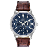 BU2070-12L Citizen Corso Blue Dial Brown Leather Men's Watch