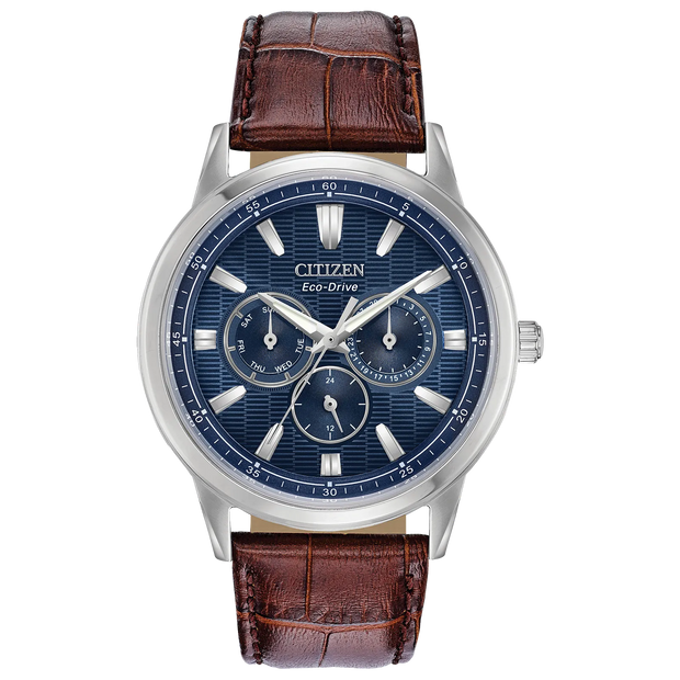 BU2070-12L Citizen Corso Blue Dial Brown Leather Men's Watch