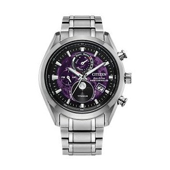 Citizen Tsuki-Yomi A-T BY1010-81Z Purple Dial Super Titanium Men's Watch