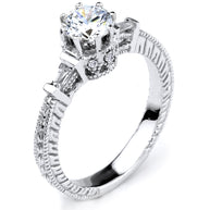Elegant Sterling Silver 1.0 ct Cubic Zirconia Solitaire Proposal Ring