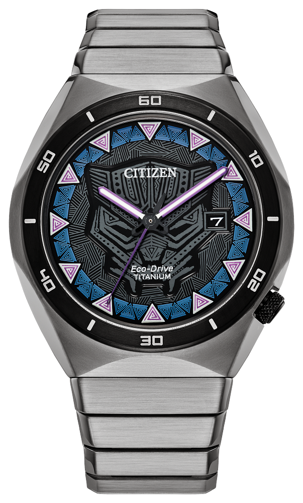 Citizen AW1668-50W Eco-Drive Black Panther Silver-Tone Men's Watch