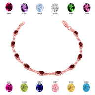 Personalized Birthstone Tennis Bracelet (Available in Yellow Gold, Rose Gold, White Gold)
