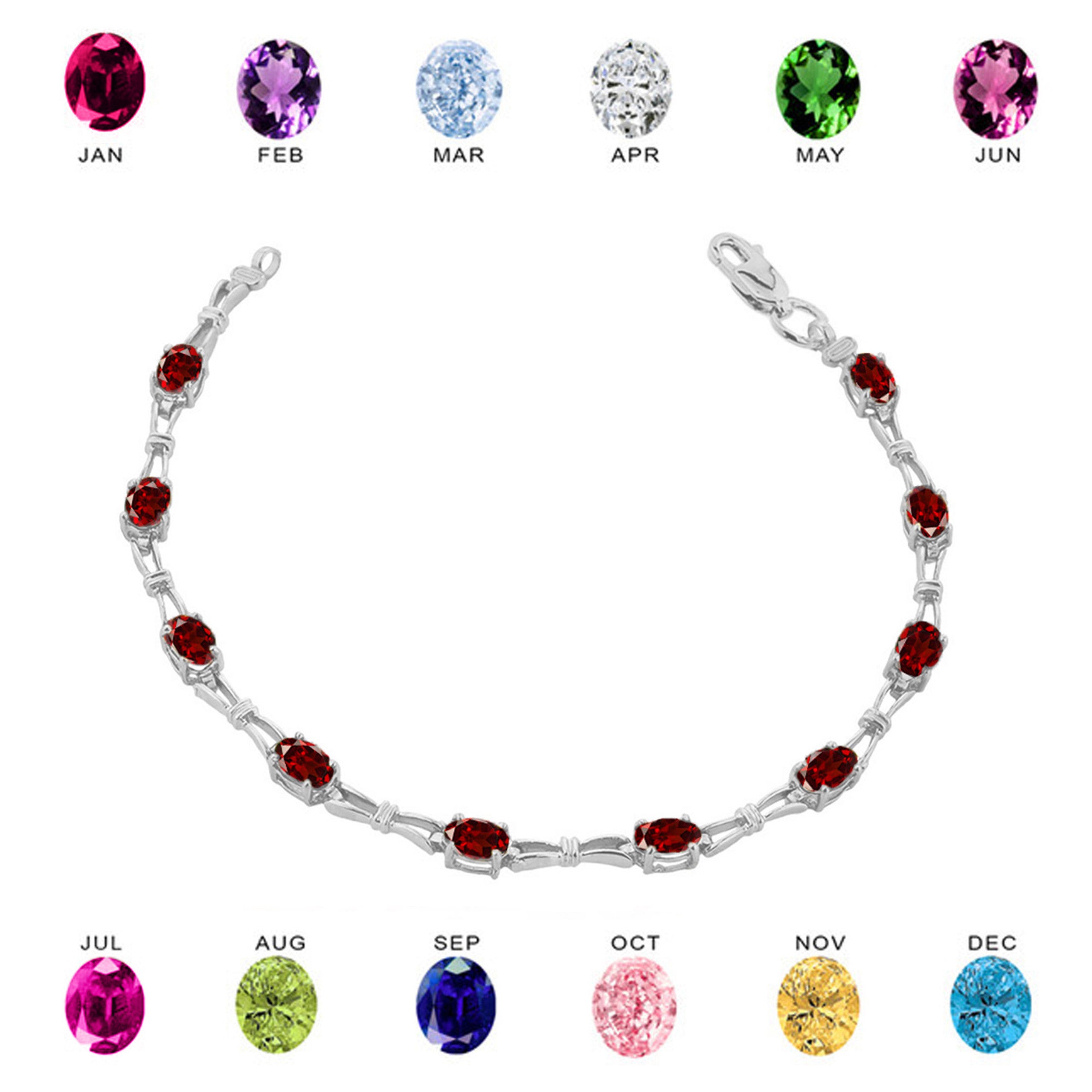 Personalized Birthstone Tennis Bracelet (Available in Yellow Gold, Rose Gold, White Gold)