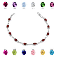 Personalized Birthstone Tennis Bracelet (Available in Yellow Gold, Rose Gold, White Gold)