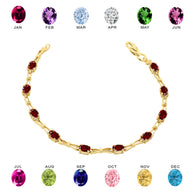 Personalized Birthstone Tennis Bracelet (Available in Yellow Gold, Rose Gold, White Gold)