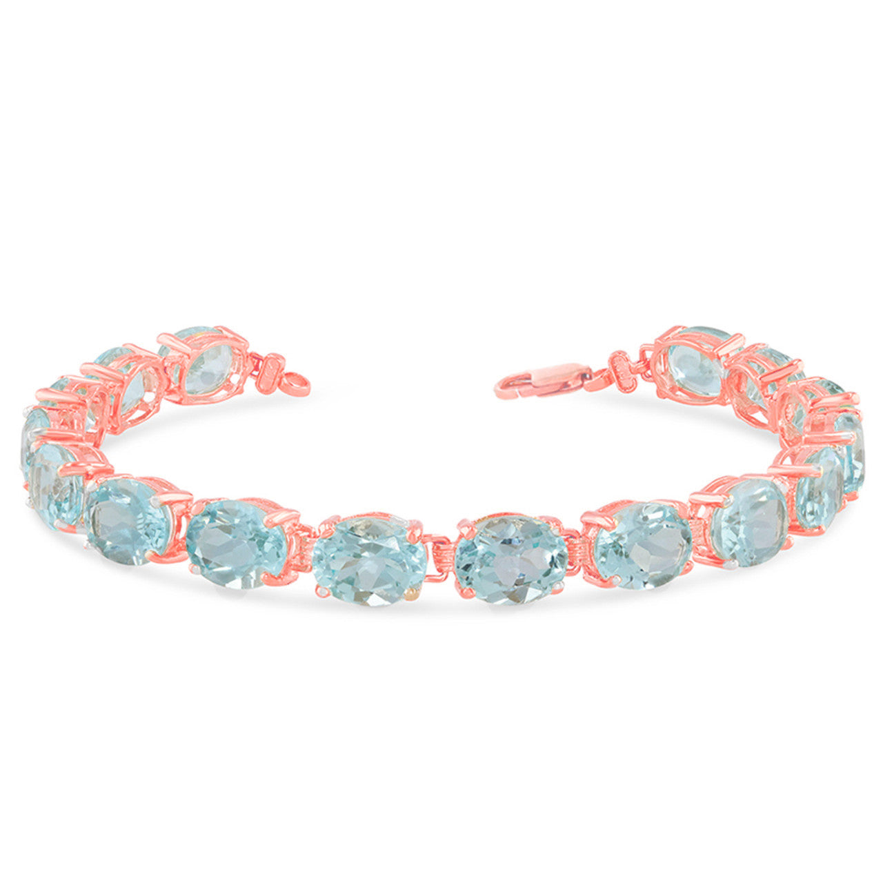 Personalized Oval Birthstone (9 x 7) Tennis Bracelet (Available in Yellow/Rose/White Gold)