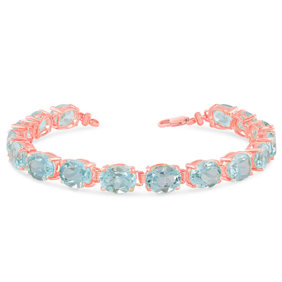 Personalized Oval Birthstone (9 x 7) Tennis Bracelet (Available in Yellow/Rose/White Gold)