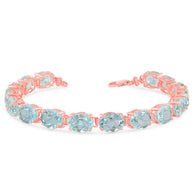 Personalized Oval Birthstone (9 x 7) Tennis Bracelet (Available in Yellow/Rose/White Gold)