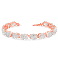 Personalized Oval Birthstone (9 x 7) Tennis Bracelet (Available in Yellow/Rose/White Gold)