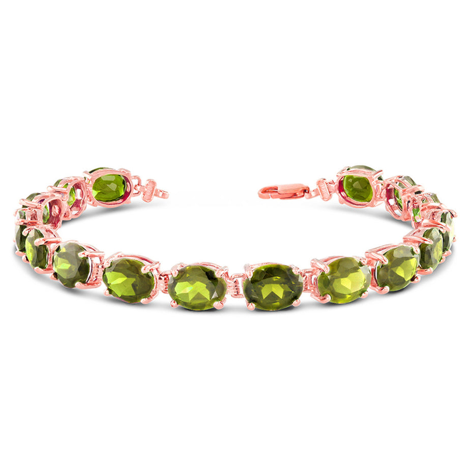 Personalized Oval Birthstone (9 x 7) Tennis Bracelet (Available in Yellow/Rose/White Gold)