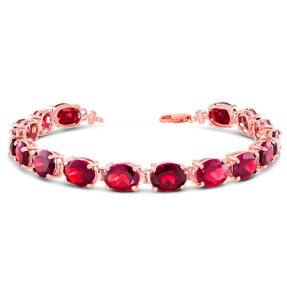 Personalized Oval Birthstone (9 x 7) Tennis Bracelet (Available in Yellow/Rose/White Gold)
