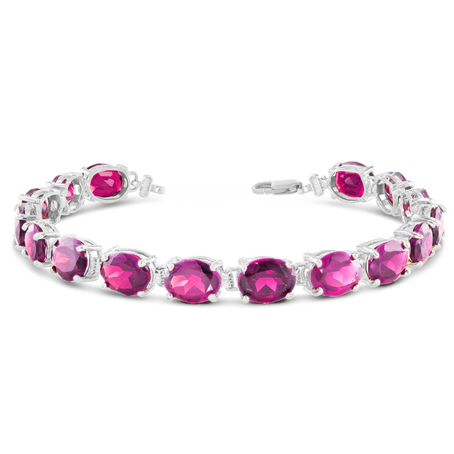 Personalized Oval Birthstone (9 x 7) Tennis Bracelet (Available in Yellow/Rose/White Gold)