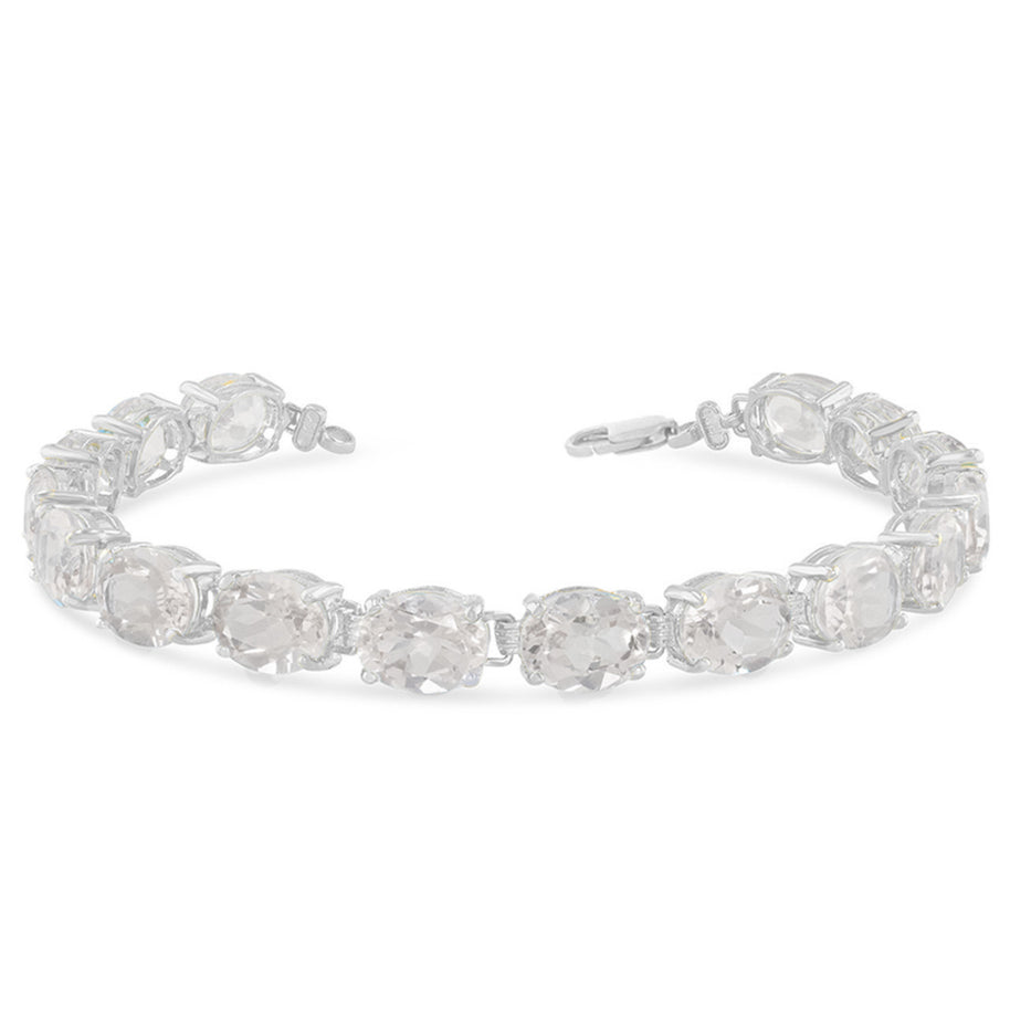 Personalized Oval Birthstone (9 x 7) Tennis Bracelet (Available in Yellow/Rose/White Gold)