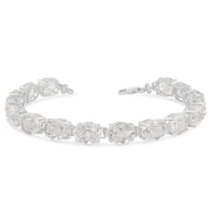 Personalized Oval Birthstone (9 x 7) Tennis Bracelet (Available in Yellow/Rose/White Gold)